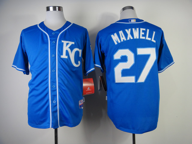 Men Kansas City Royals #27 Maxwell Blue MLB Jerseys